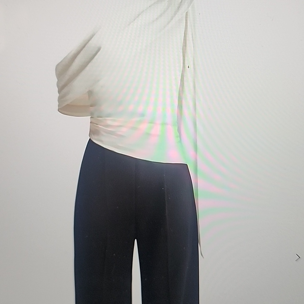 ZAC POSEN ONE SHOULDER DRAPE JUMPSUIT SIZE 2 - Picture 5 of 7